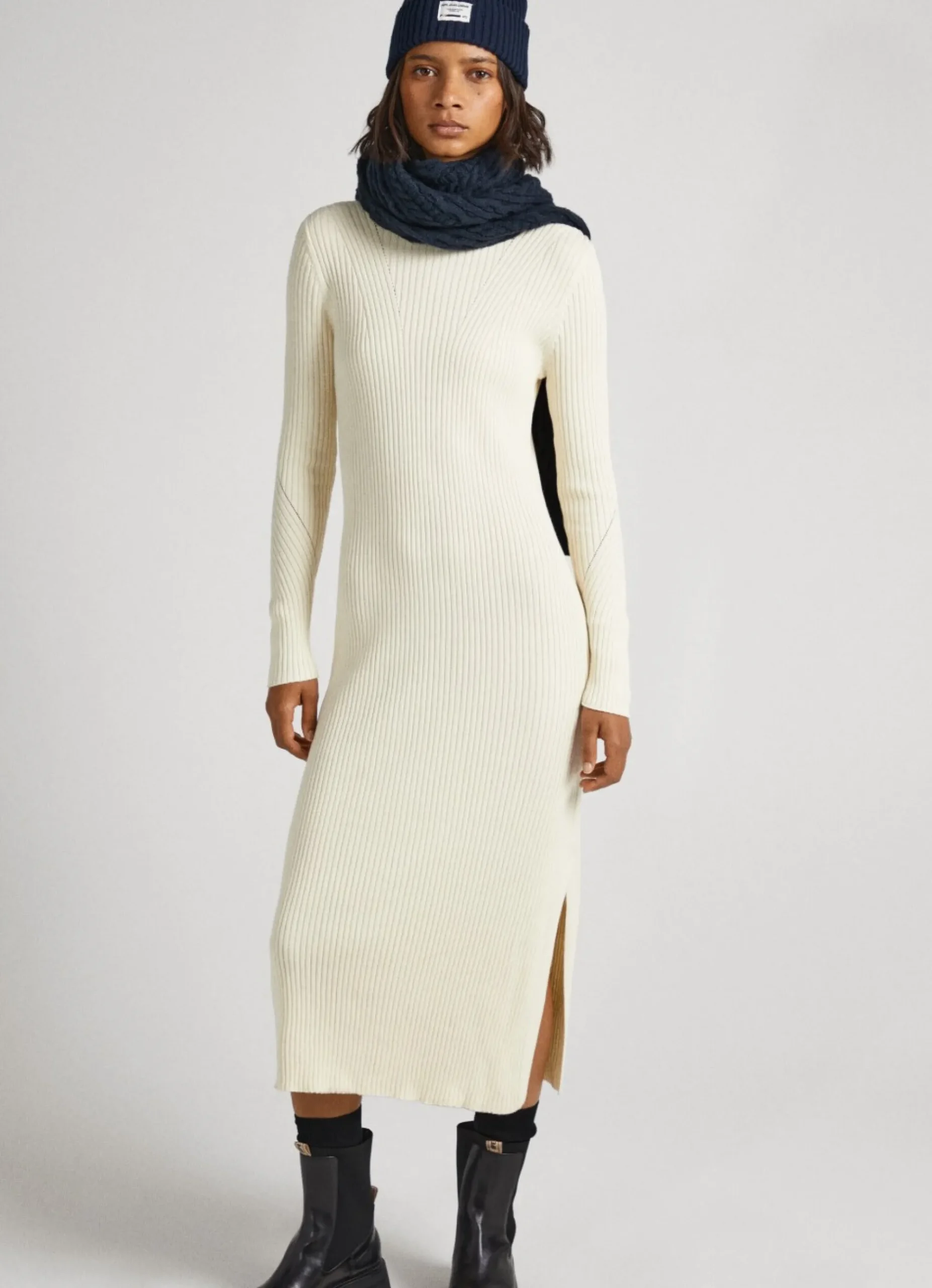 Mulher Pepe Jeans Vestidos E Macacões>Vestido Canelado Regular Fit