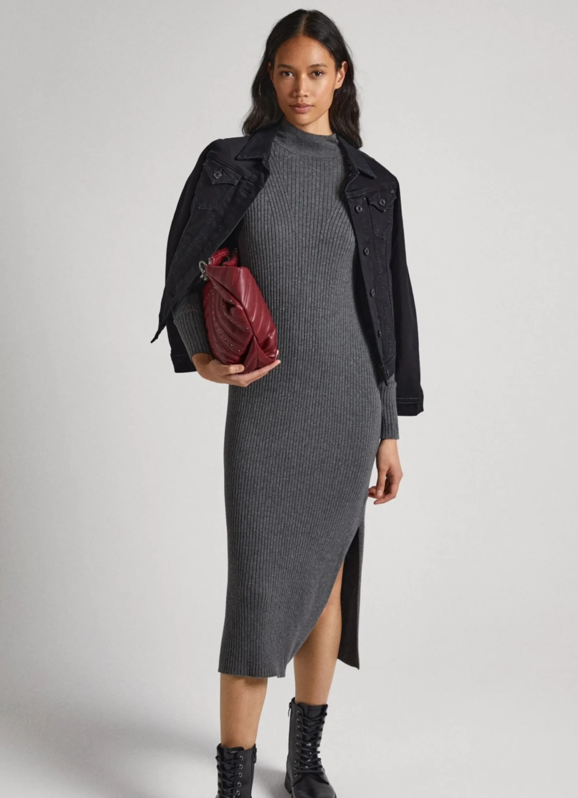 Mulher Pepe Jeans Vestidos E Macacões>Vestido Canelado Regular Fit