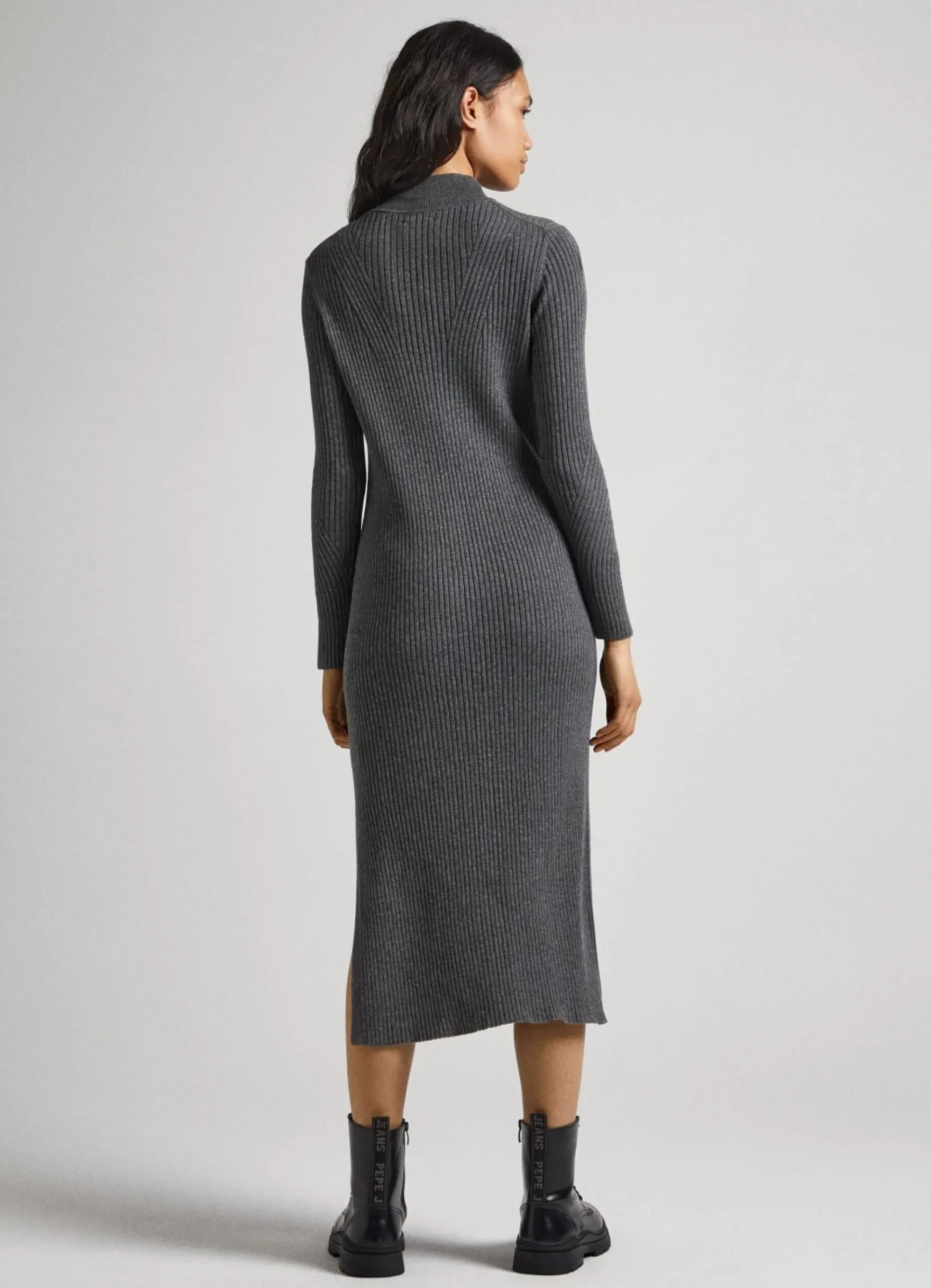 Mulher Pepe Jeans Malhas>Vestido Canelado Regular Fit
