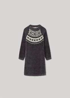 Rapariga Pepe Jeans Vestidos E Saias>Vestido Chenille Padrao Fair Isle