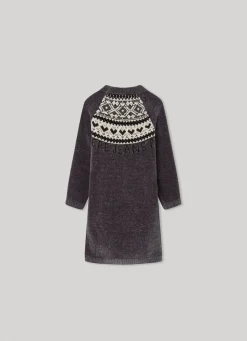 Rapariga Pepe Jeans Vestidos E Saias>Vestido Chenille Padrao Fair Isle