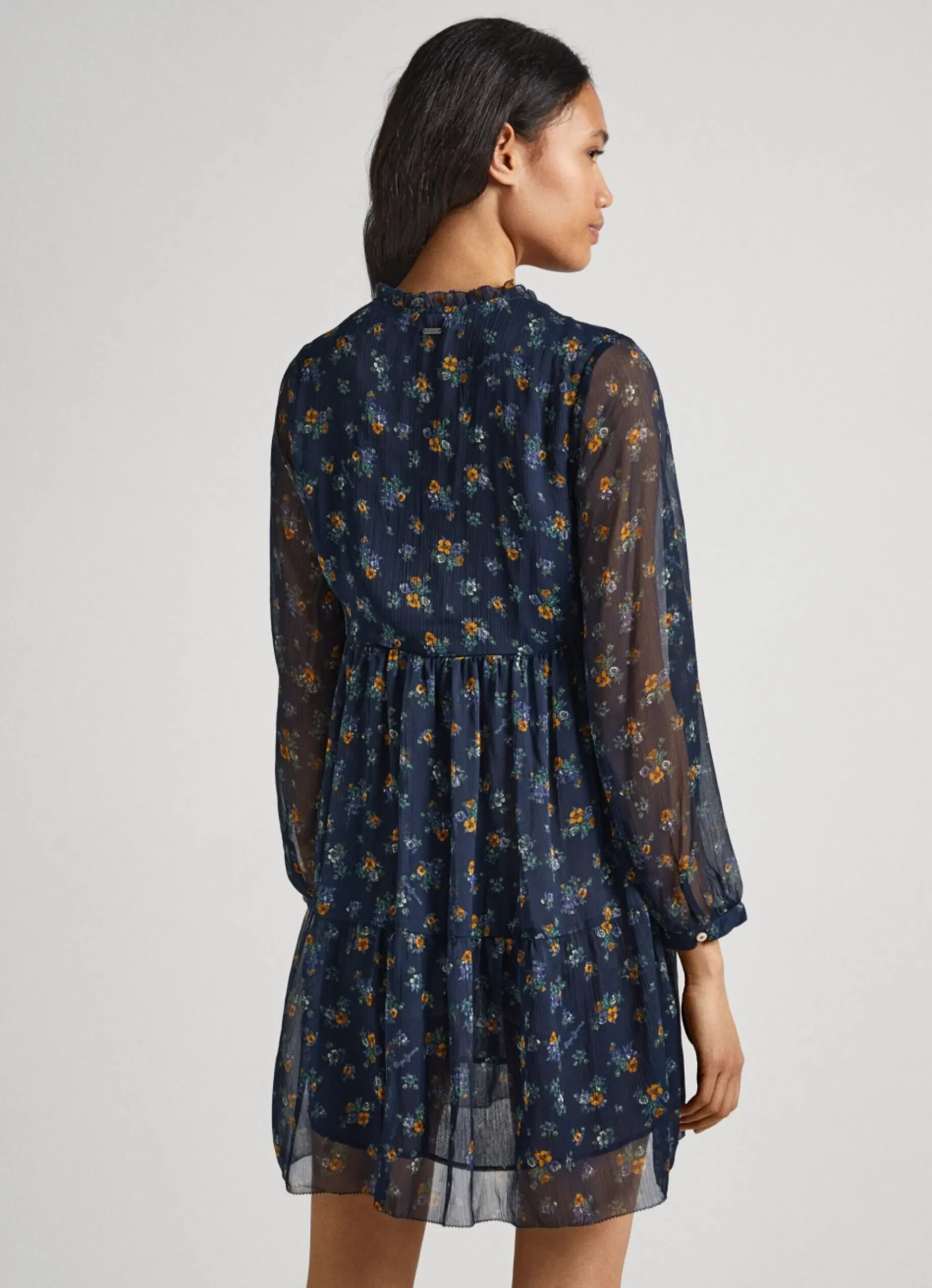 Mulher Pepe Jeans Vestidos E Macacões>Vestido Chiffon Padrao Floral