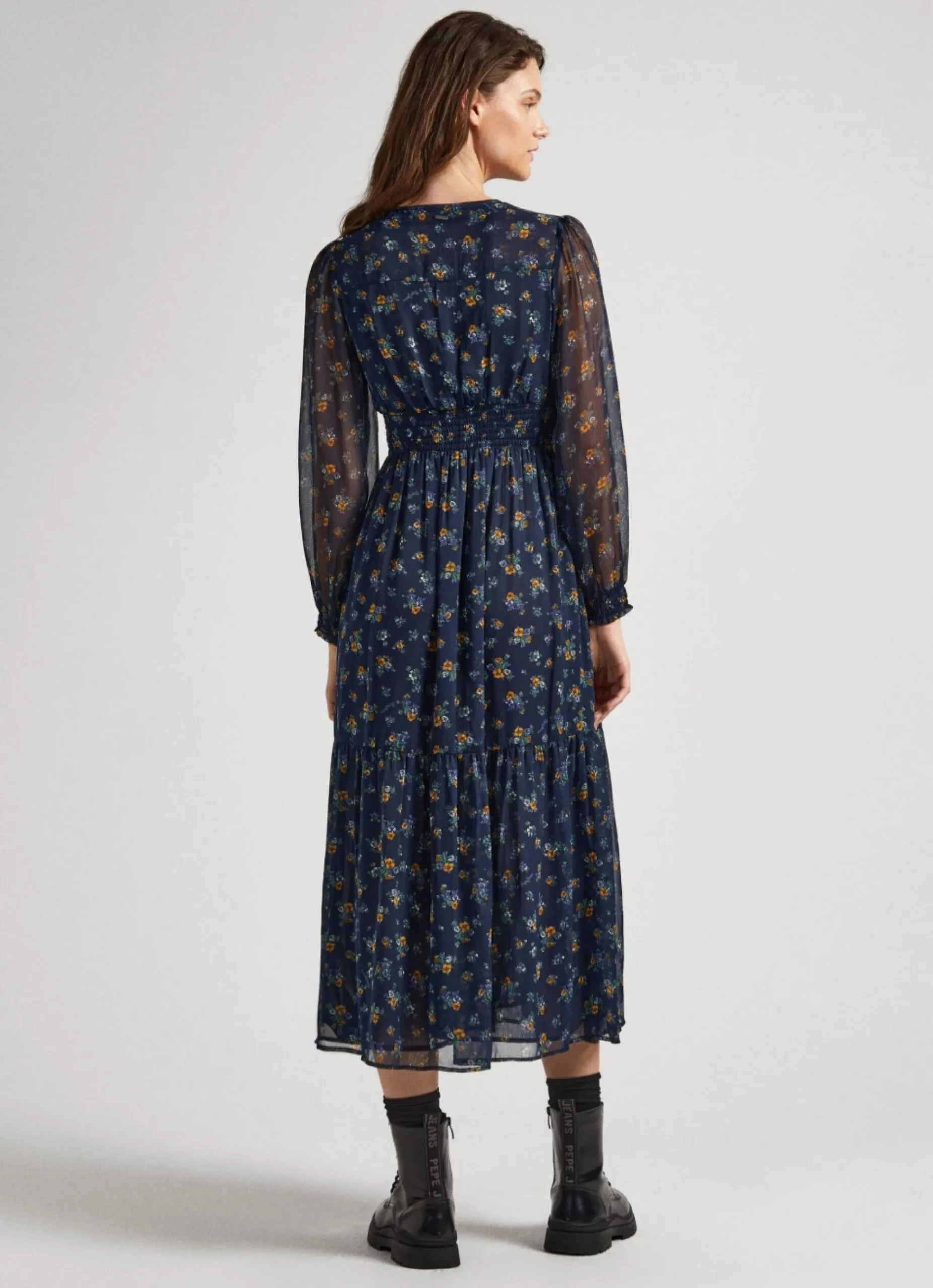 Mulher Pepe Jeans Vestidos E Macacões>Vestido Chiffon Padrao Floral