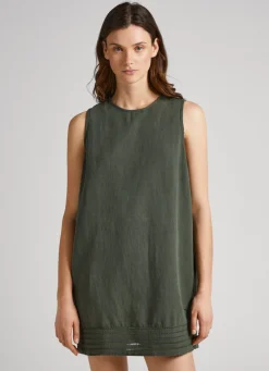 Mulher Pepe Jeans Vestidos E Macacões>Vestido Com Detalhes Bordados