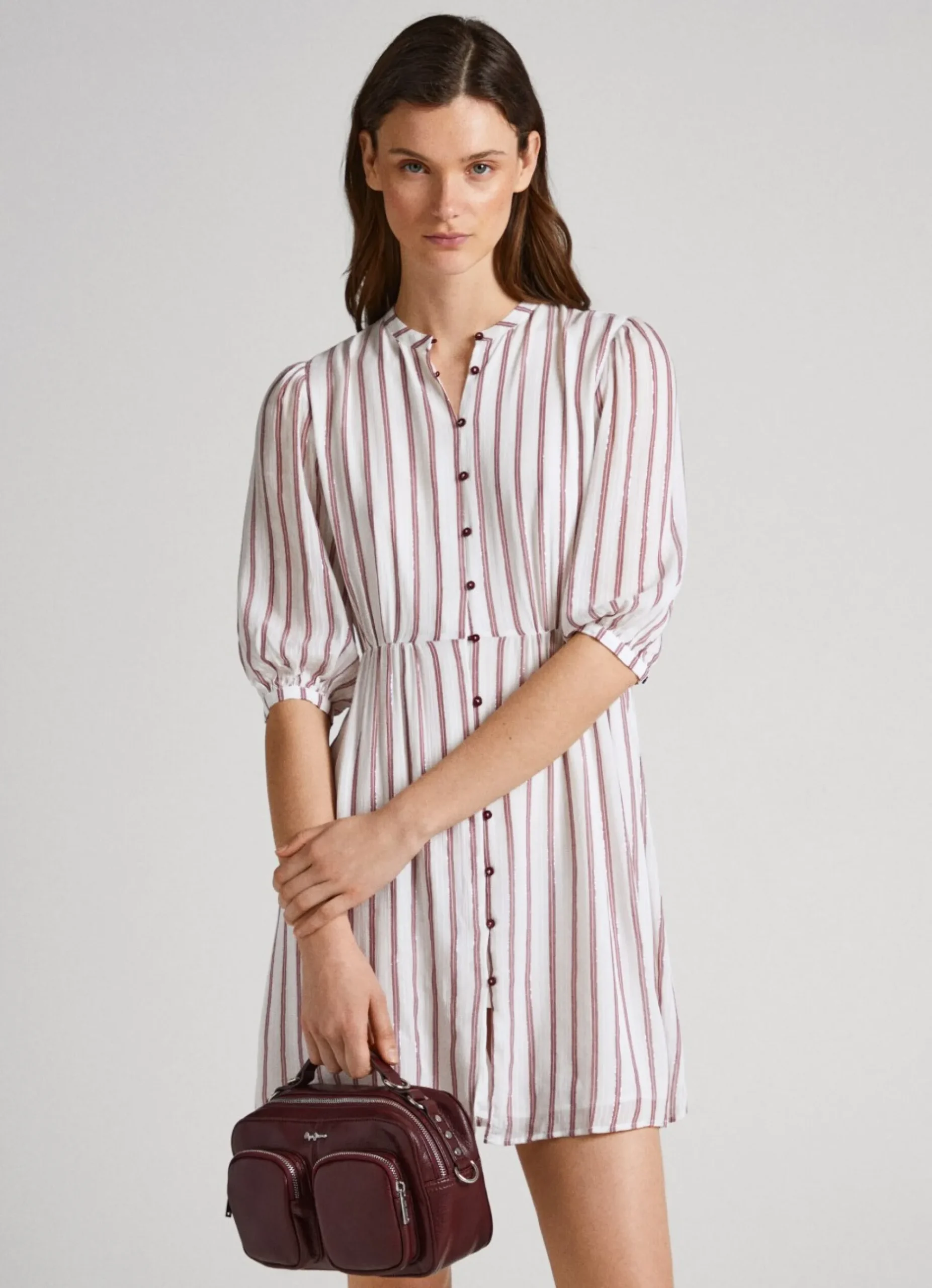 Mulher Pepe Jeans Vestidos E Macacões>Vestido Com Padrao As Riscas