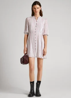 Mulher Pepe Jeans Vestidos E Macacões>Vestido Com Padrao As Riscas