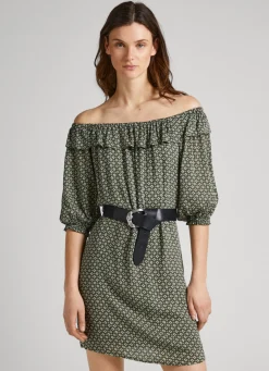 Mulher Pepe Jeans Vestidos E Macacões>Vestido Com Padrao Geometrico