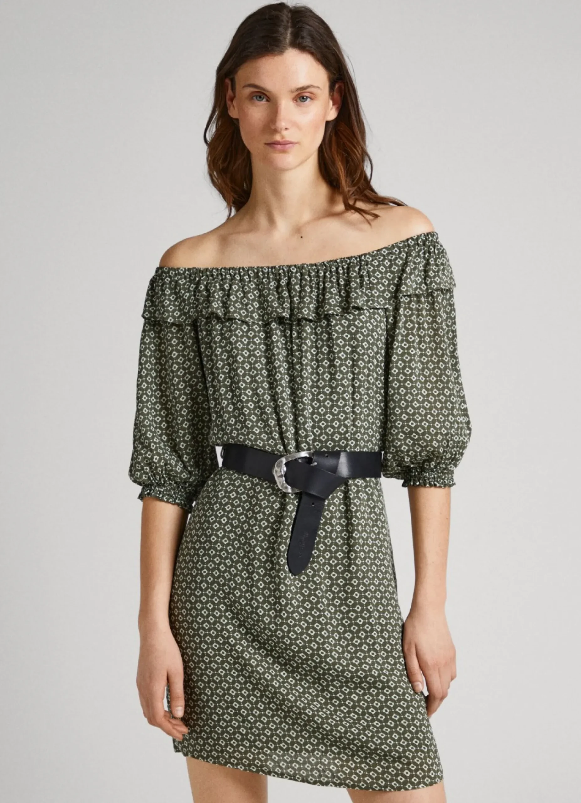 Mulher Pepe Jeans Vestidos E Macacões>Vestido Com Padrao Geometrico