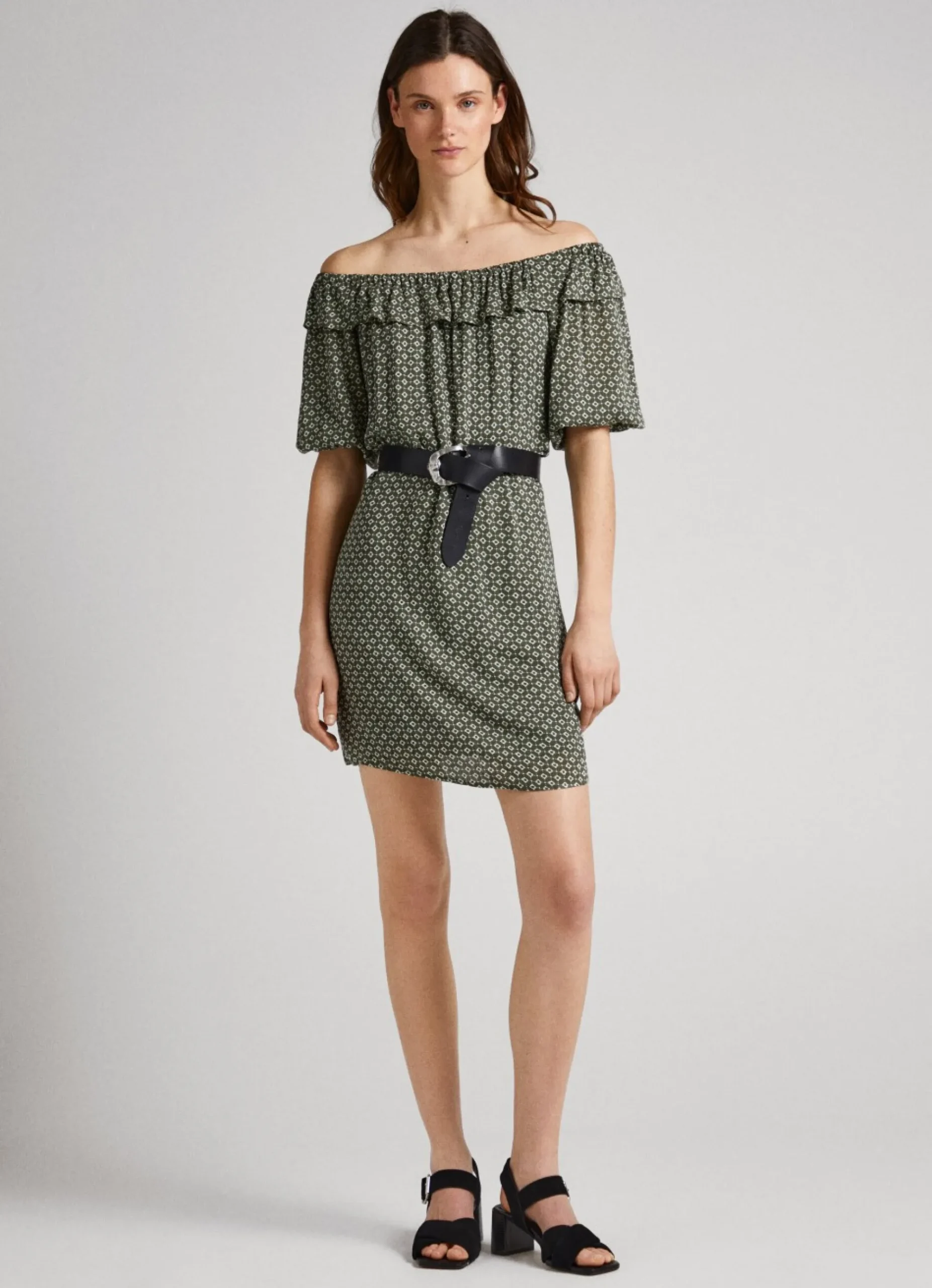 Mulher Pepe Jeans Vestidos E Macacões>Vestido Com Padrao Geometrico