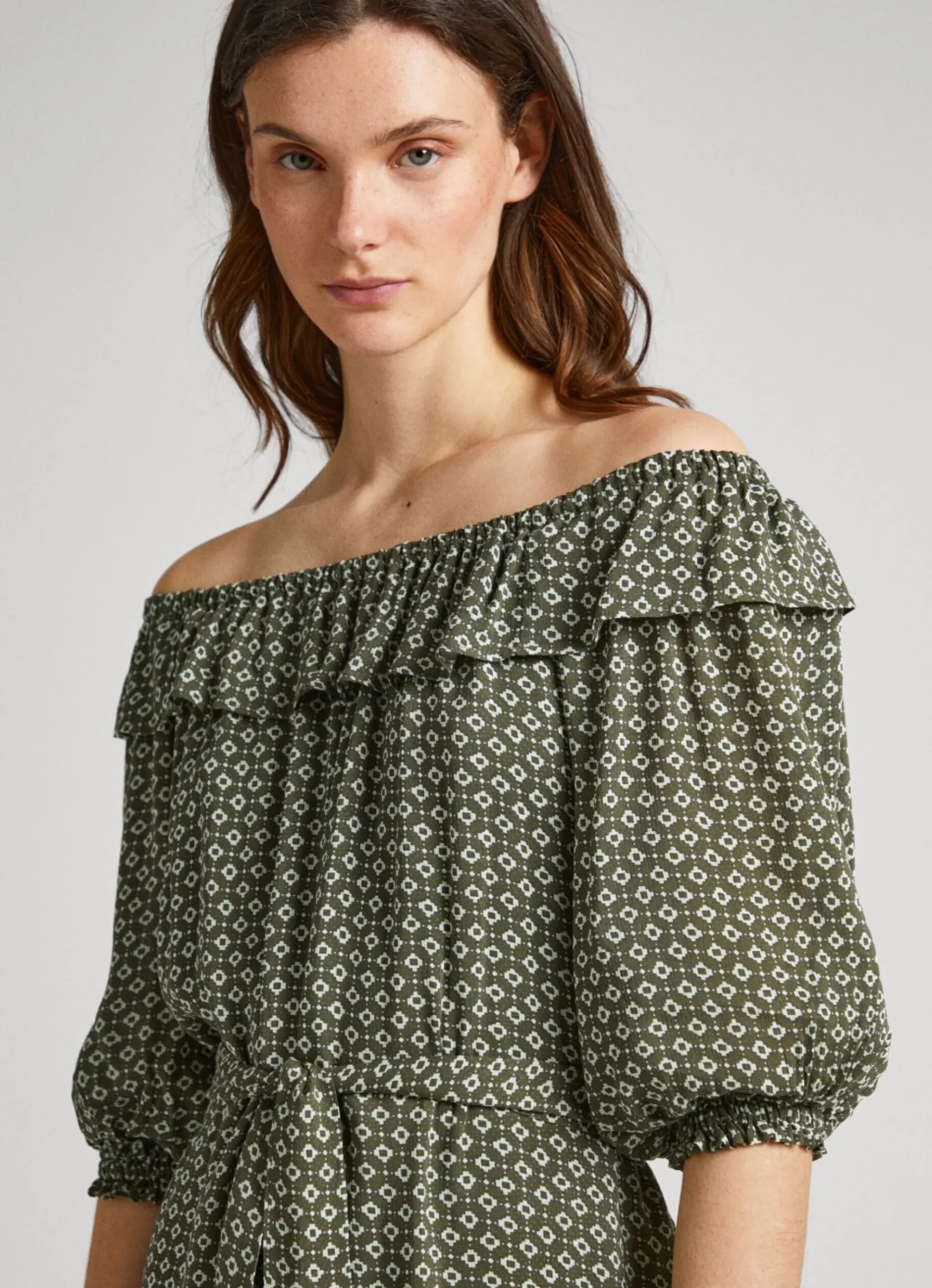 Mulher Pepe Jeans Vestidos E Macacões>Vestido Com Padrao Geometrico