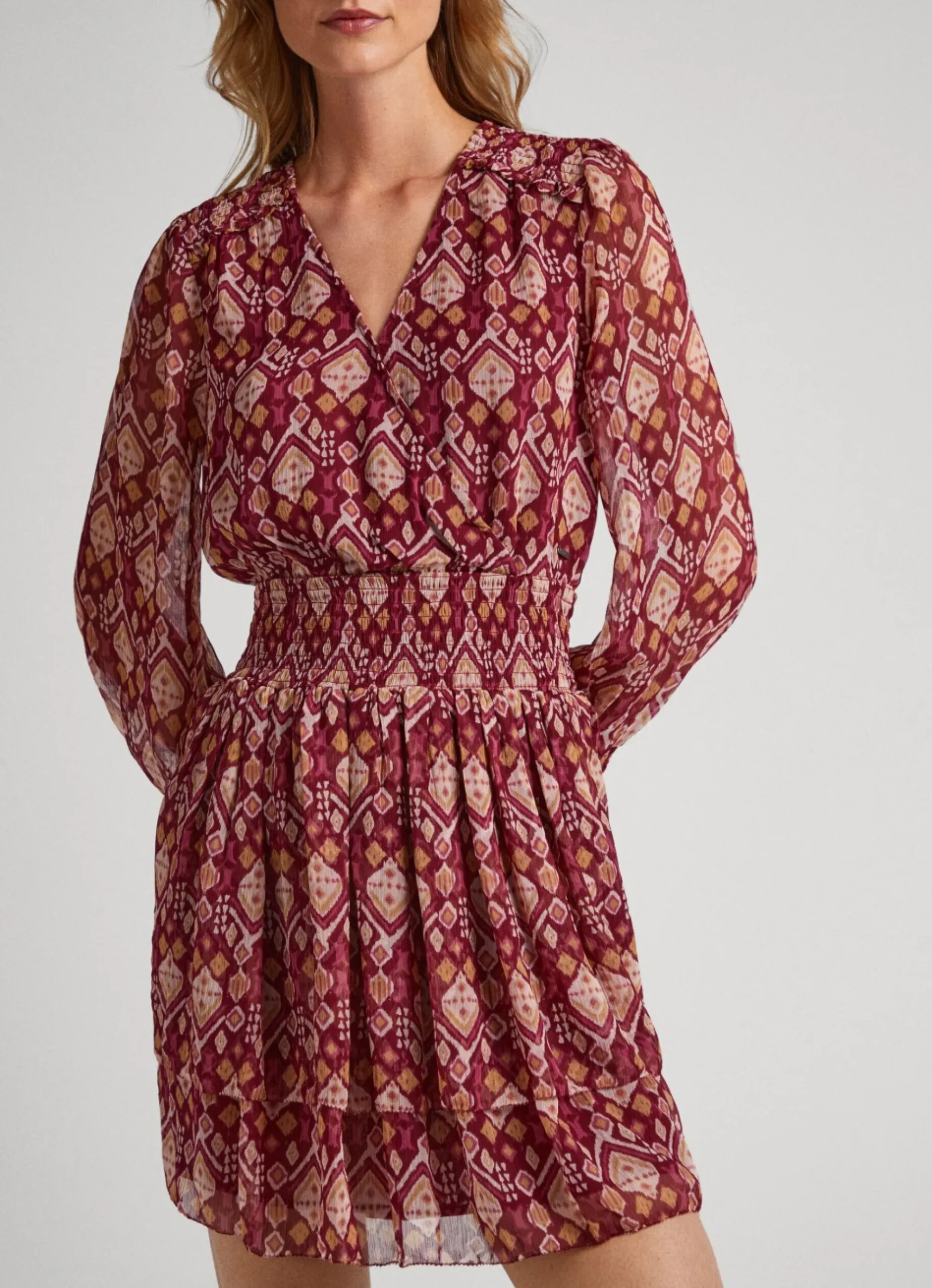 Mulher Pepe Jeans Vestidos E Macacões>Vestido De Chiffon Ornamental