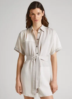Mulher Pepe Jeans Vestidos E Macacões>Vestido De Efeito Patch