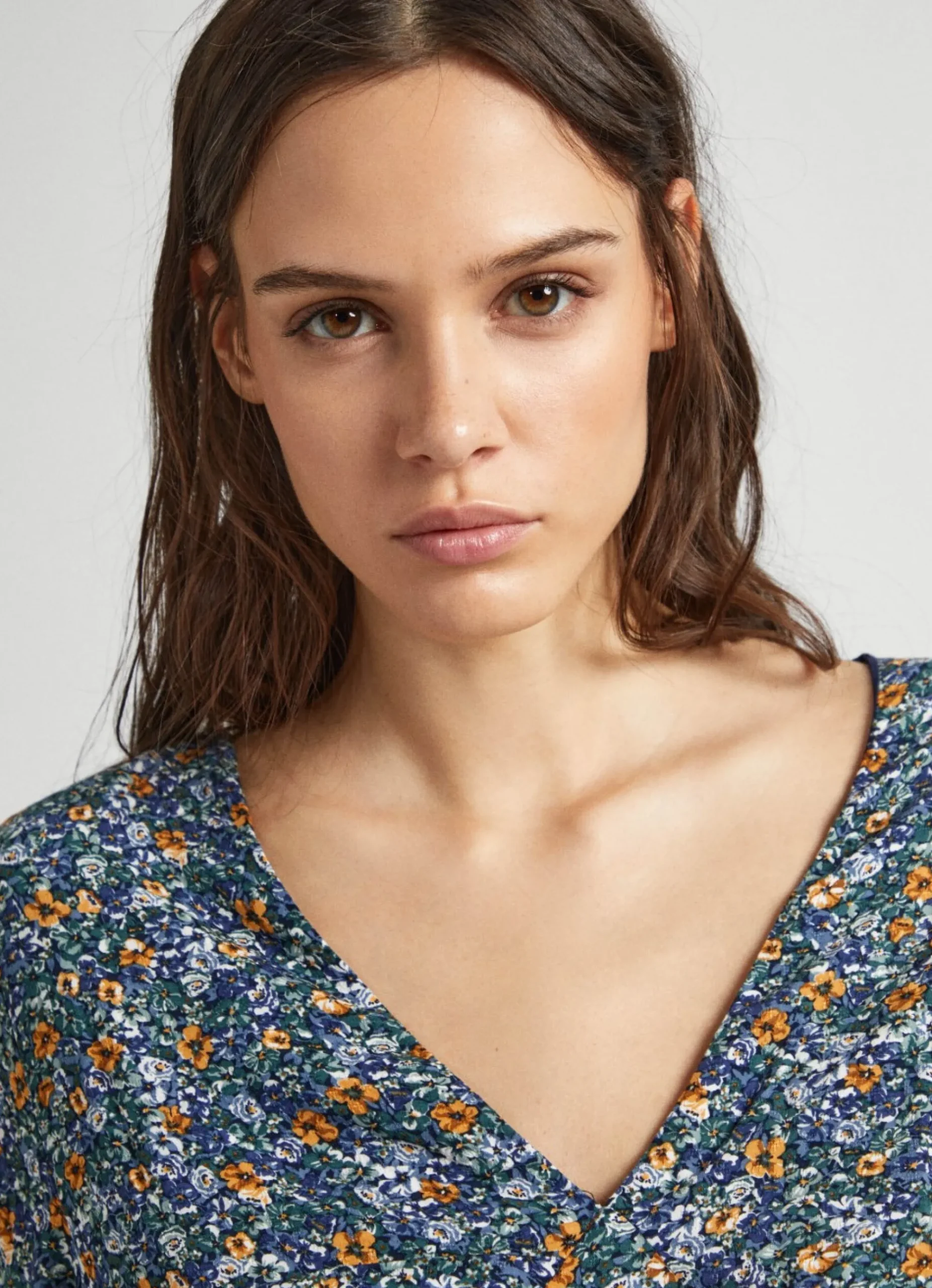 Mulher Pepe Jeans Vestidos E Macacões>Vestido Dobby Padrao Floral