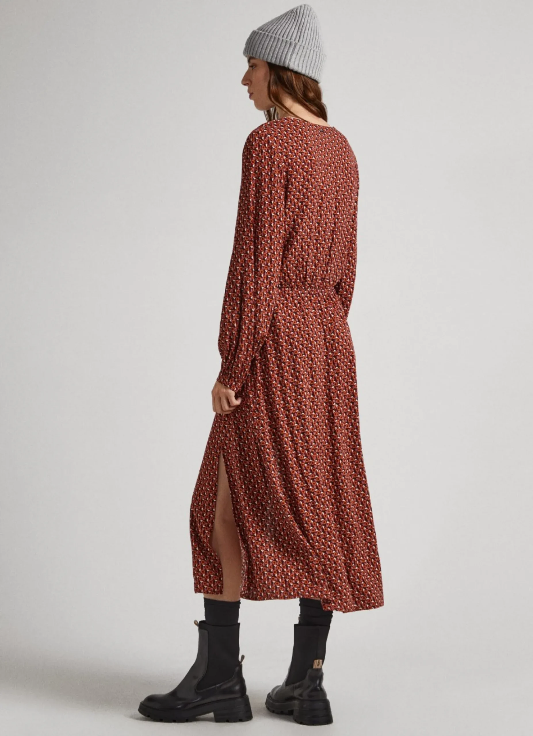 Mulher Pepe Jeans Vestidos E Macacões>Vestido Dobby Padrao Geometrico