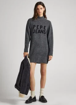 Mulher Pepe Jeans Malhas>Vestido Logo Bordado
