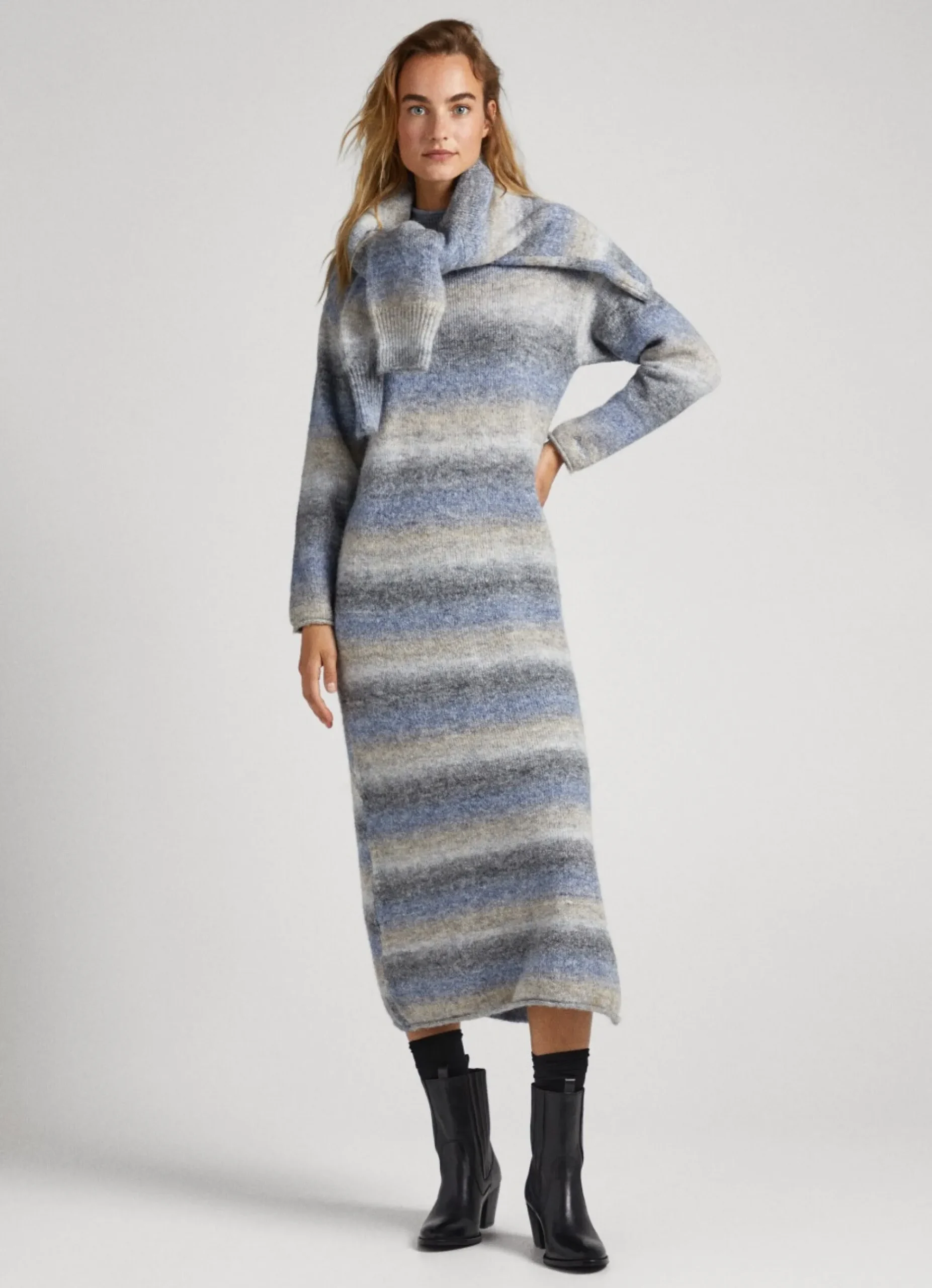 Mulher Pepe Jeans Vestidos E Macacões>Vestido Melange Efeito Desbotado