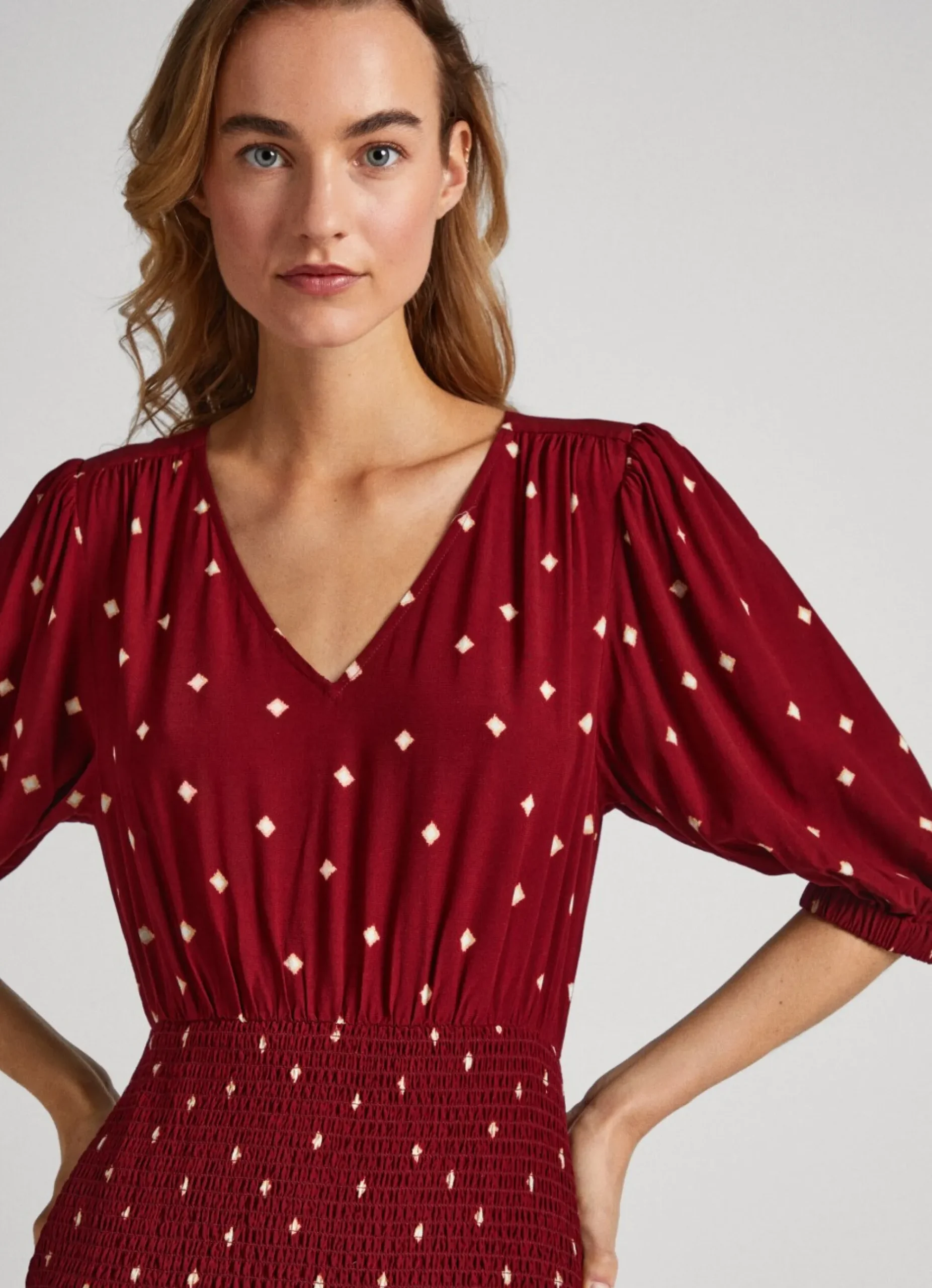 Mulher Pepe Jeans Vestidos E Macacões>Vestido Padrao As Bolinhas