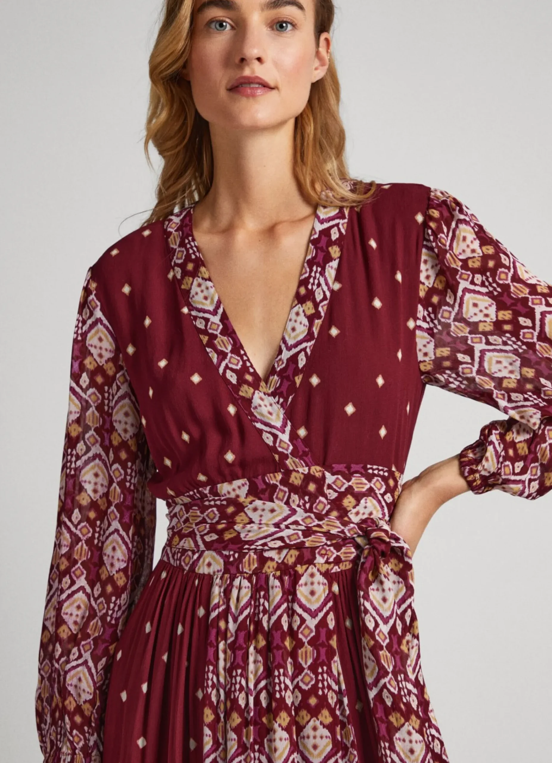 Mulher Pepe Jeans Vestidos E Macacões>Vestido Padroes Combinados