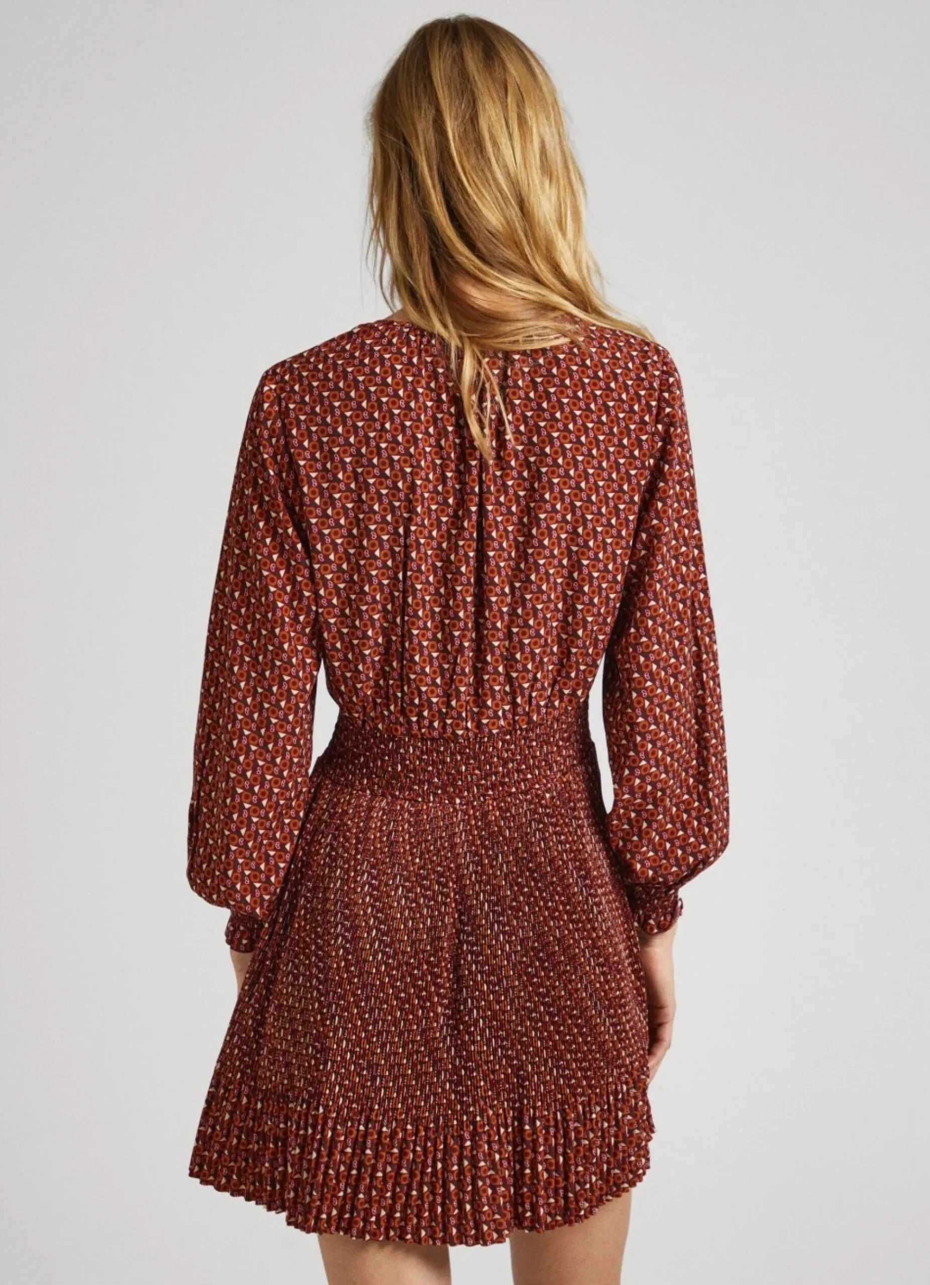 Mulher Pepe Jeans Vestidos E Macacões>Vestido Plissado Estampado All Over