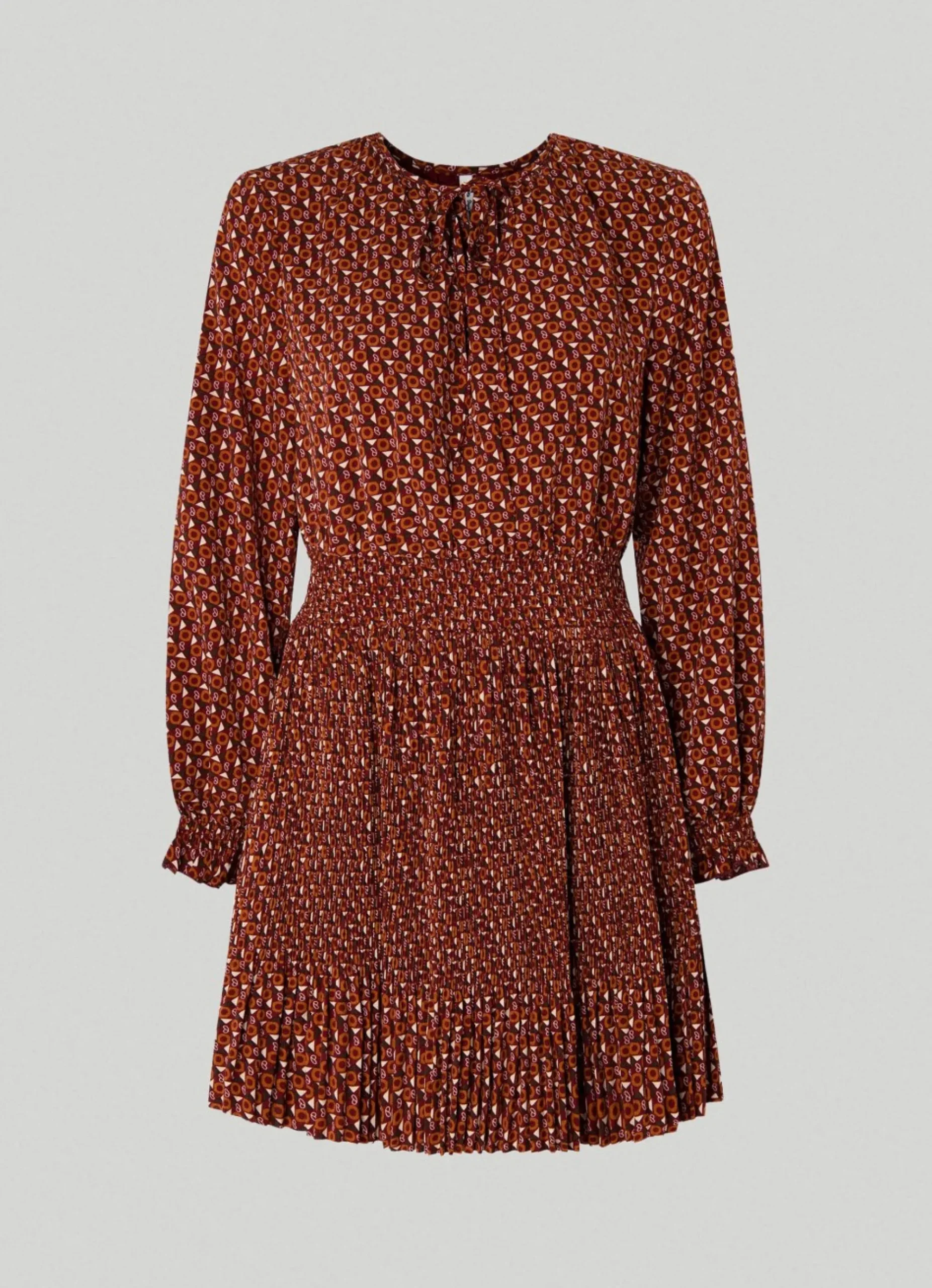 Mulher Pepe Jeans Vestidos E Macacões>Vestido Plissado Estampado All Over
