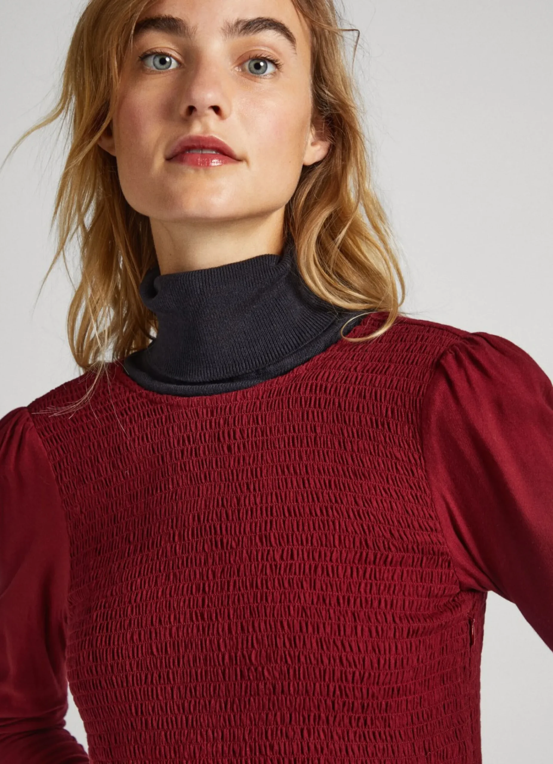 Mulher Pepe Jeans Vestidos E Macacões>Vestido Sarja Franzido