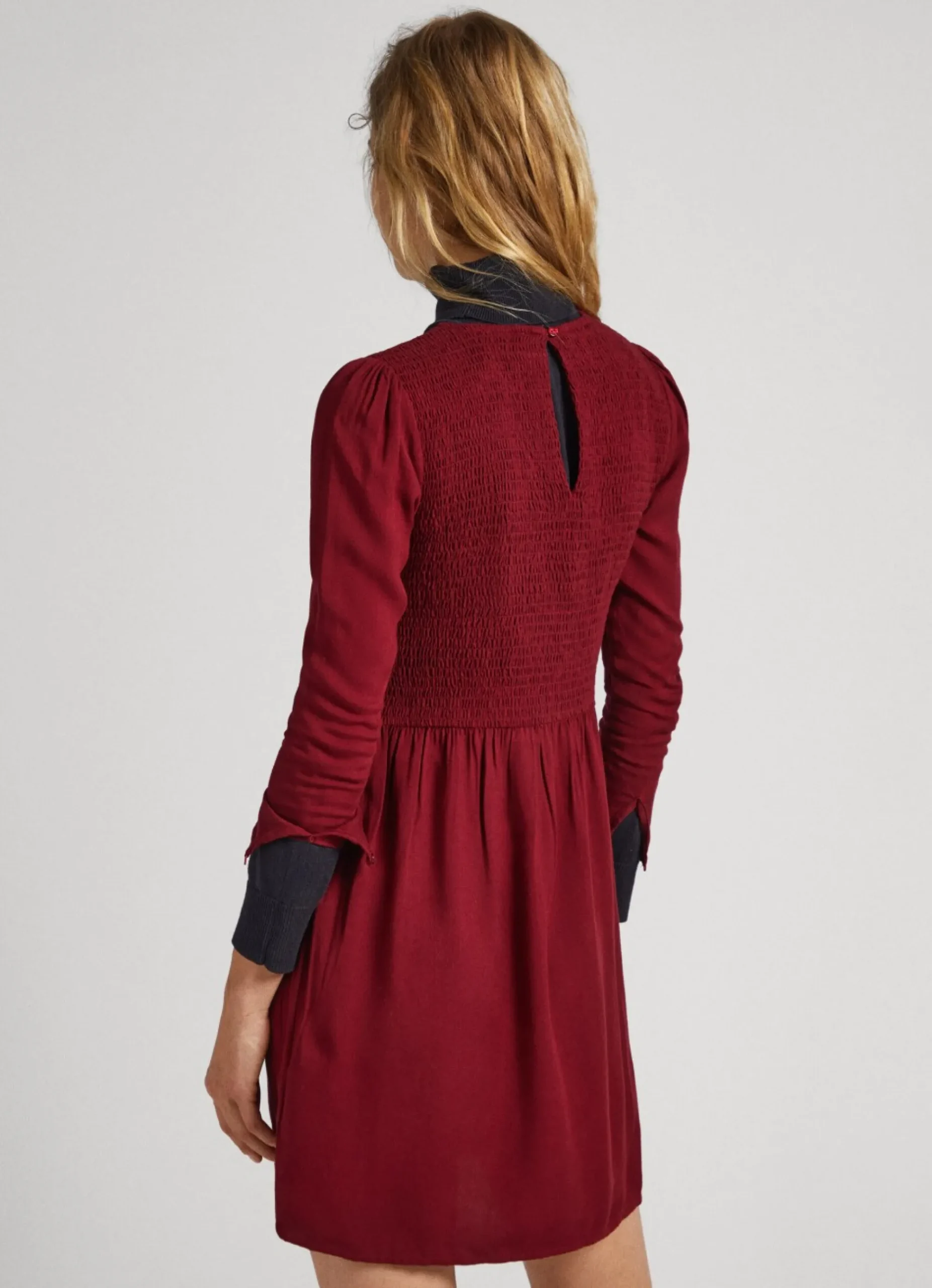 Mulher Pepe Jeans Vestidos E Macacões>Vestido Sarja Franzido