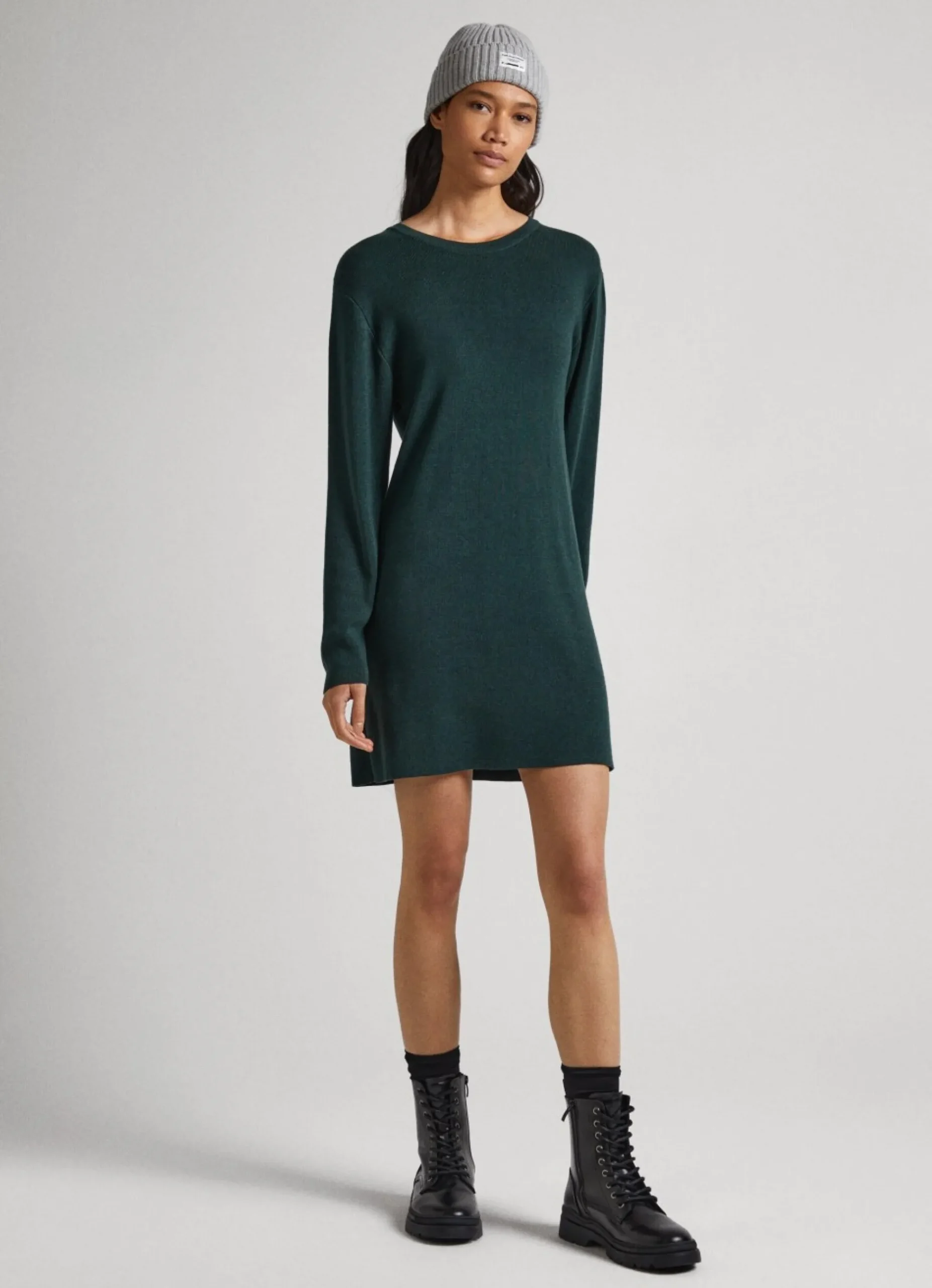 Mulher Pepe Jeans Malhas>Vestido Tencel Decote Em V