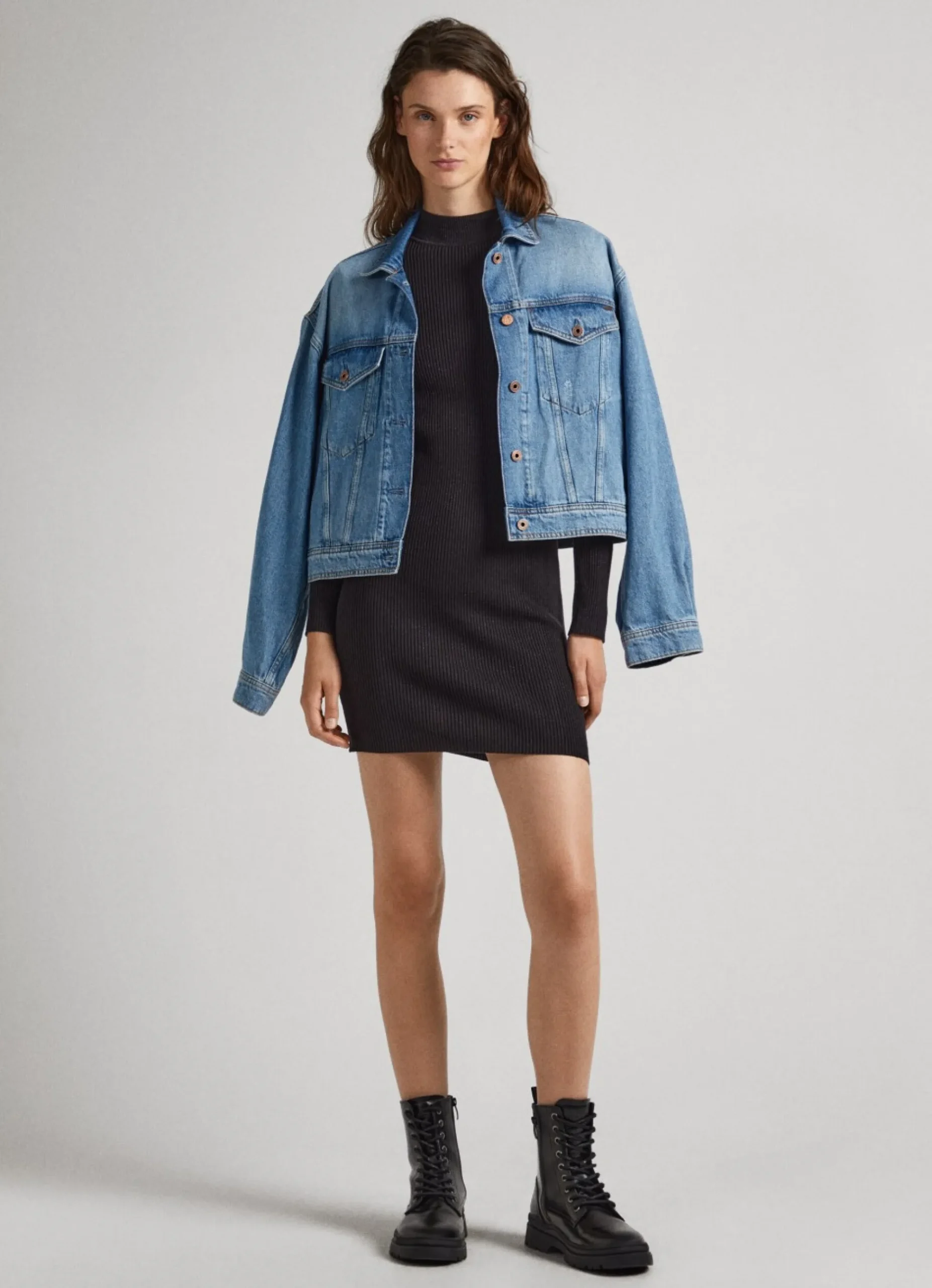 Mulher Pepe Jeans Vestidos E Macacões>Vestido Tencel Decote Perkins