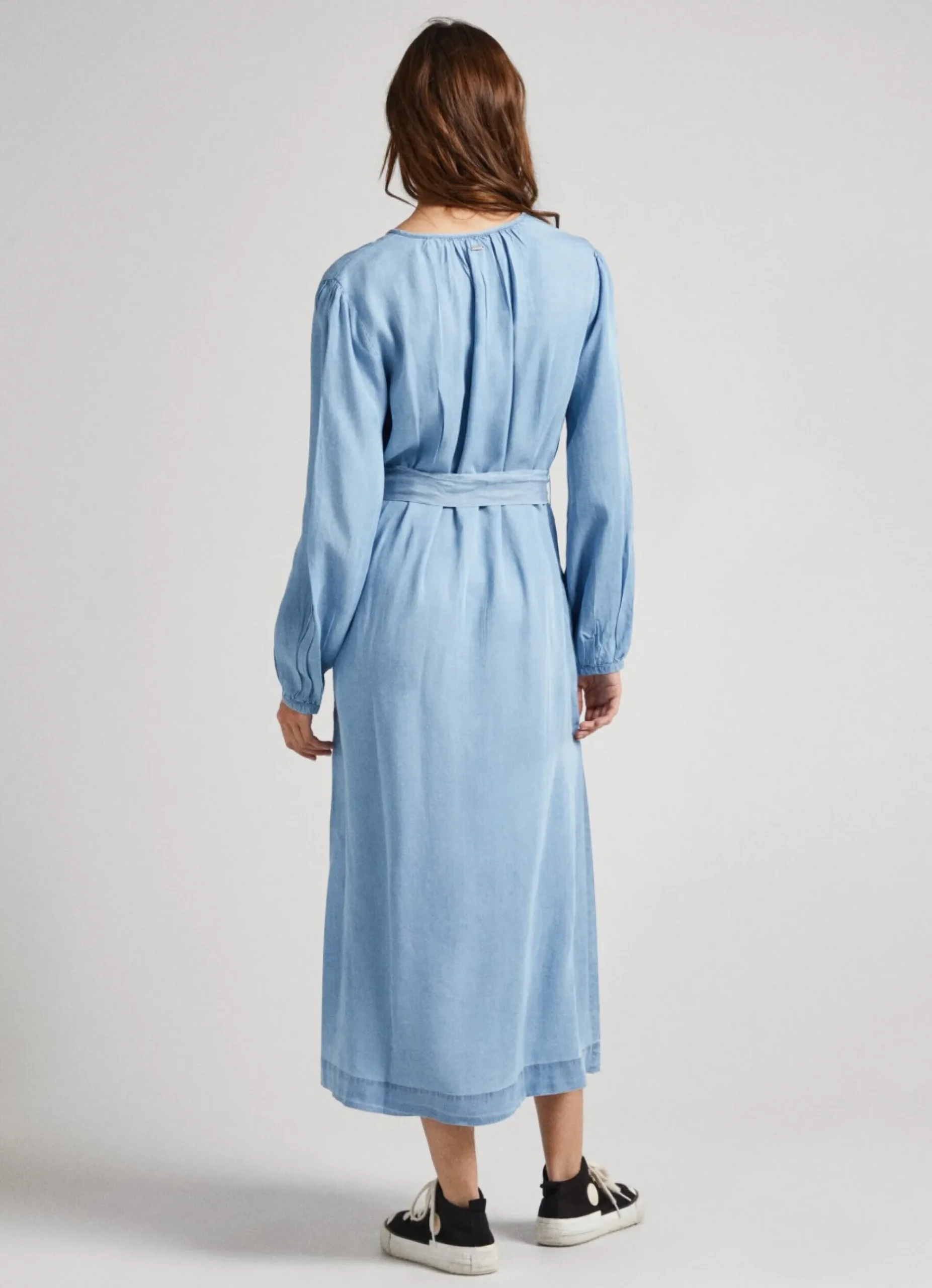 Mulher Pepe Jeans Vestidos E Macacões>Vestido Tencel Decote Redondo