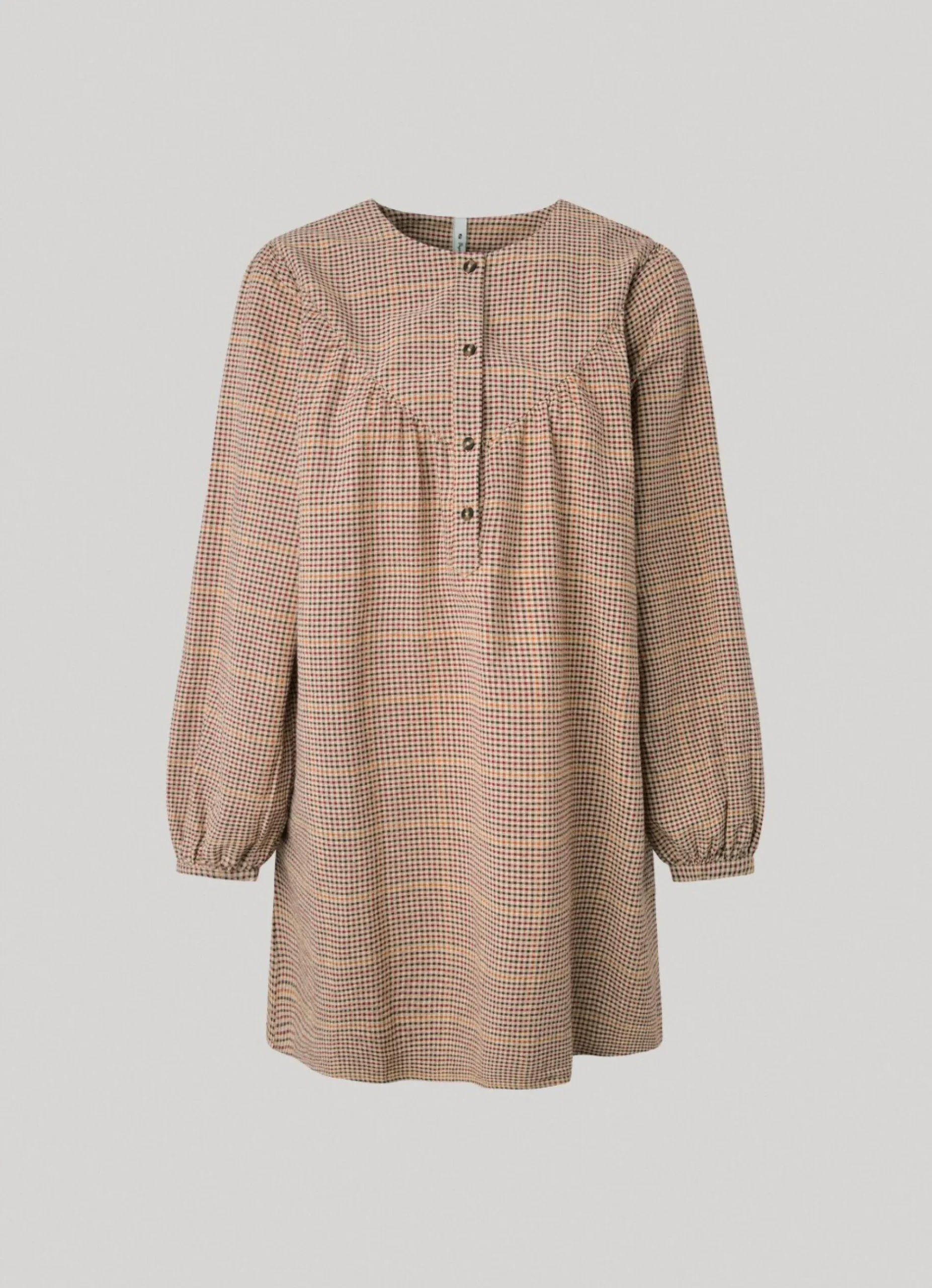 Mulher Pepe Jeans Vestidos E Macacões>Vestido Xadrez De Algodao